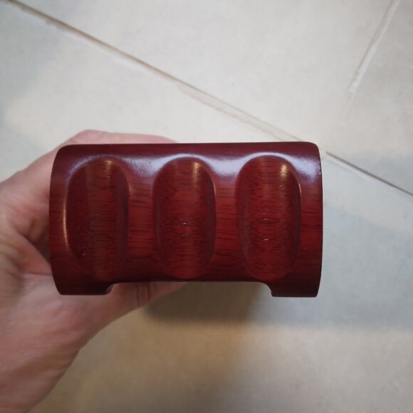 ASIAN WOODEN VINTAGE TRINKET JEWELRY ENAMEL FLOWERS BAMBOO ROSEWOOD BOX - Picture 9 of 9